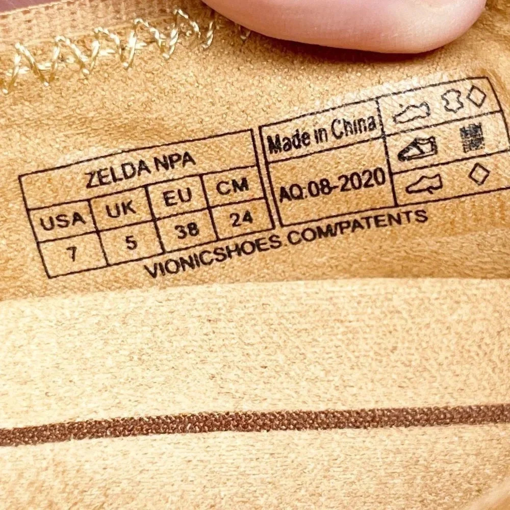 Vionic Tan/Camel Spark Zelda Orthopedic Loafers with Bow Detail Women's Size 7 - Picture 8 of 9